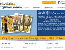 Tablet Screenshot of northstartreecare.com